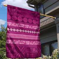 Fiji Marau na Kerisimasi Garden Flag Pink Tapa Masi Inspired Christmas LT9 - Polynesian Pride