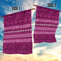 Fiji Marau na Kerisimasi Garden Flag Pink Tapa Masi Inspired Christmas LT9 - Polynesian Pride