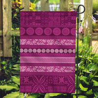 Fiji Marau na Kerisimasi Garden Flag Pink Tapa Masi Inspired Christmas LT9 Garden Flag Pink - Polynesian Pride