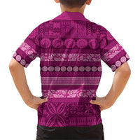 Fiji Marau na Kerisimasi Hawaiian Shirt Pink Tapa Masi Inspired Christmas LT9 - Polynesian Pride