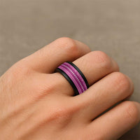 Fiji Marau na Kerisimasi Spinner Ring Pink Tapa Masi Inspired Christmas LT9 - Polynesian Pride