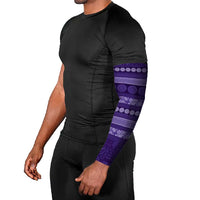 Fiji Marau na Kerisimasi Arm Sleeves Purple Tapa Masi Inspired Christmas LT9 - Polynesian Pride