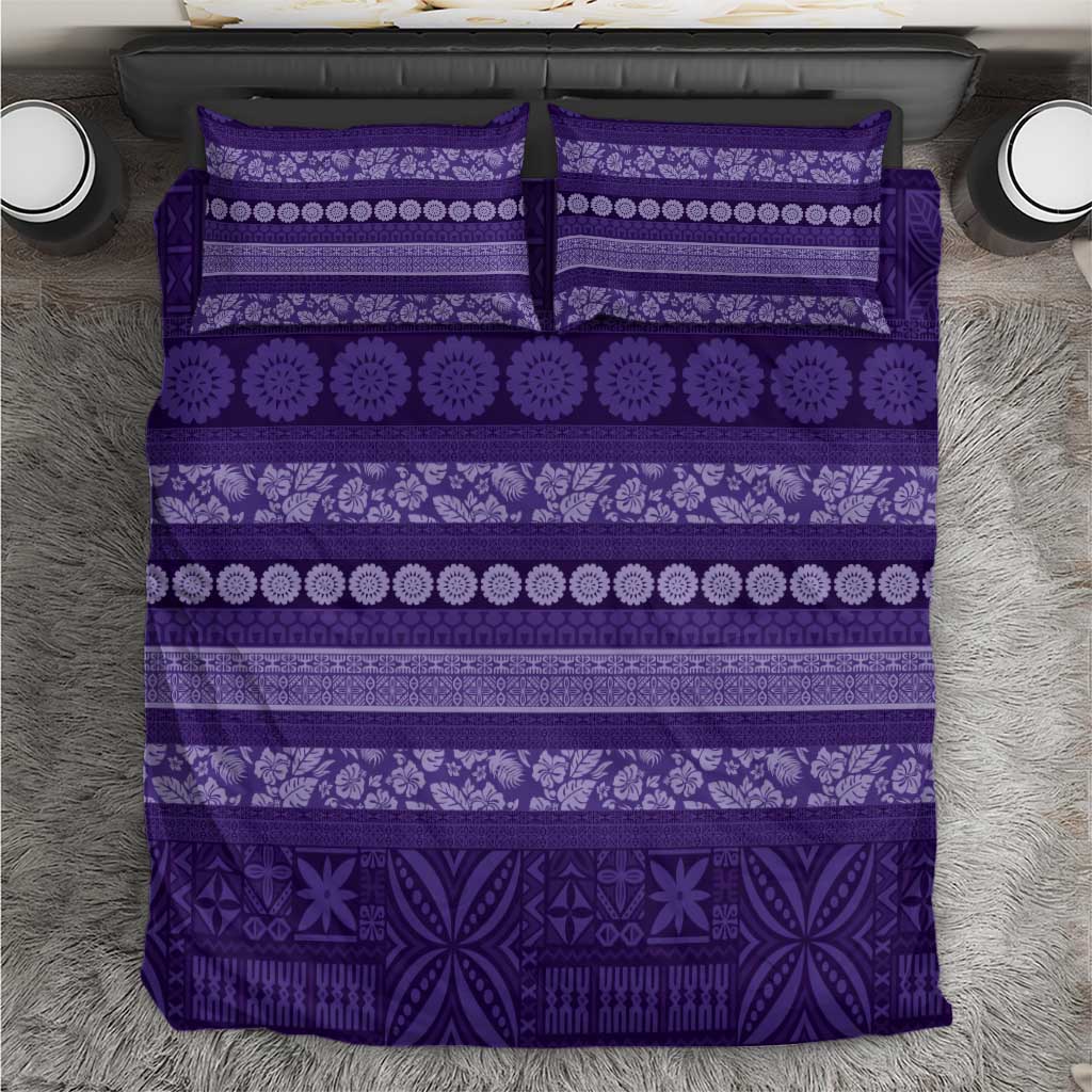 Fiji Marau na Kerisimasi Bedding Set Purple Tapa Masi Inspired Christmas LT9 Purple - Polynesian Pride