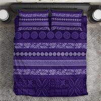 Fiji Marau na Kerisimasi Bedding Set Purple Tapa Masi Inspired Christmas LT9 Purple - Polynesian Pride