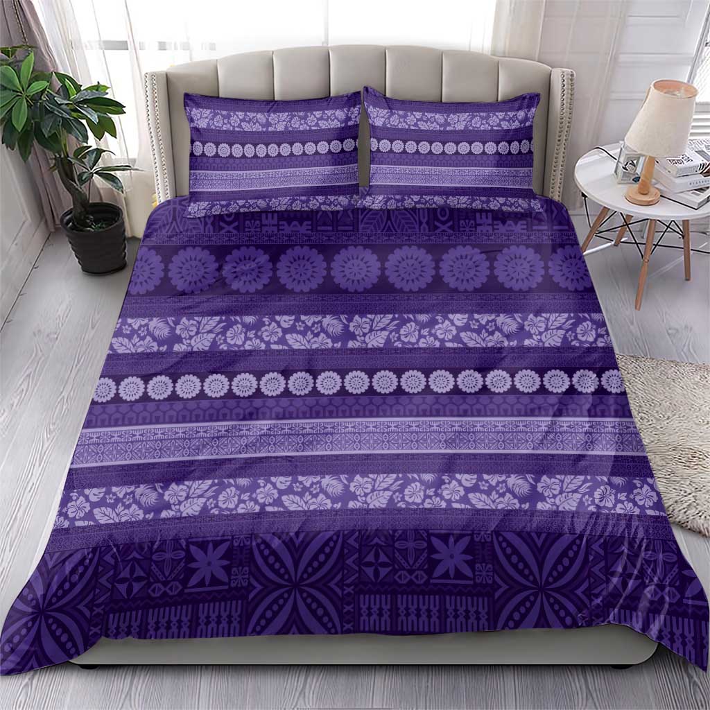 Fiji Marau na Kerisimasi Bedding Set Purple Tapa Masi Inspired Christmas LT9 - Polynesian Pride