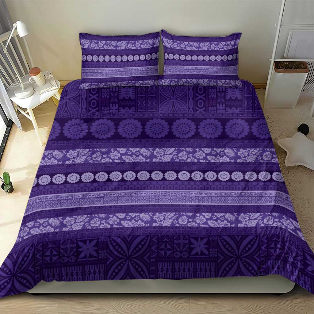 Fiji Marau na Kerisimasi Bedding Set Purple Tapa Masi Inspired Christmas LT9 - Polynesian Pride