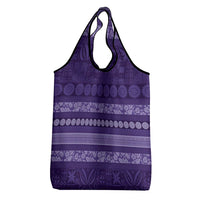 Fiji Marau na Kerisimasi Grocery Bag Purple Tapa Masi Inspired Christmas LT9 - Polynesian Pride