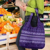 Fiji Marau na Kerisimasi Grocery Bag Purple Tapa Masi Inspired Christmas LT9 - Polynesian Pride