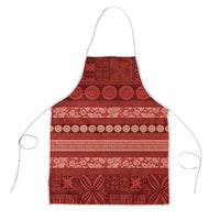 Fiji Marau na Kerisimasi Apron Red Tapa Masi Inspired Christmas LT9 Red - Polynesian Pride