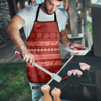 Fiji Marau na Kerisimasi Apron Red Tapa Masi Inspired Christmas LT9 - Polynesian Pride