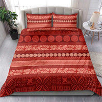Fiji Marau na Kerisimasi Bedding Set Red Tapa Masi Inspired Christmas LT9 - Polynesian Pride