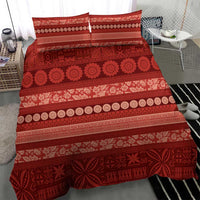 Fiji Marau na Kerisimasi Bedding Set Red Tapa Masi Inspired Christmas LT9 - Polynesian Pride