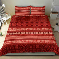 Fiji Marau na Kerisimasi Bedding Set Red Tapa Masi Inspired Christmas LT9 - Polynesian Pride