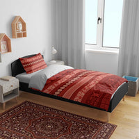 Fiji Marau na Kerisimasi Bedding Set Red Tapa Masi Inspired Christmas LT9 - Polynesian Pride