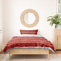 Fiji Marau na Kerisimasi Bedding Set Red Tapa Masi Inspired Christmas LT9 - Polynesian Pride
