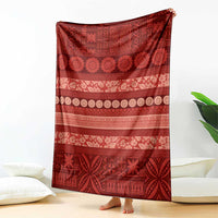 Fiji Marau na Kerisimasi Blanket Red Tapa Masi Inspired Christmas LT9 - Polynesian Pride