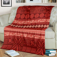 Fiji Marau na Kerisimasi Blanket Red Tapa Masi Inspired Christmas LT9 - Polynesian Pride