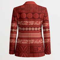 Fiji Marau na Kerisimasi Blazer Red Tapa Masi Inspired Christmas LT9 - Polynesian Pride