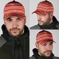 Fiji Marau na Kerisimasi Classic Cap Red Tapa Masi Inspired Christmas LT9 - Polynesian Pride