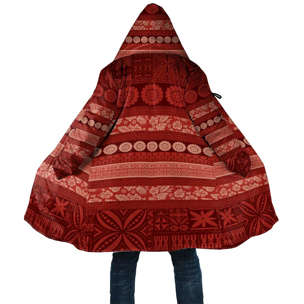 Fiji Marau na Kerisimasi Cloak Red Tapa Masi Inspired Christmas LT9 Unisex Red - Polynesian Pride