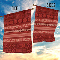 Fiji Marau na Kerisimasi Garden Flag Red Tapa Masi Inspired Christmas LT9 - Polynesian Pride