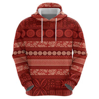 Fiji Marau na Kerisimasi Hoodie Red Tapa Masi Inspired Christmas LT9 - Polynesian Pride