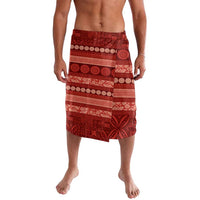 Fiji Marau na Kerisimasi Lavalava Red Tapa Masi Inspired Christmas LT9 Red - Polynesian Pride