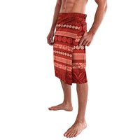 Fiji Marau na Kerisimasi Lavalava Red Tapa Masi Inspired Christmas LT9 - Polynesian Pride