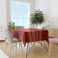 Fiji Marau na Kerisimasi Tablecloth Red Tapa Masi Inspired Christmas LT9 - Polynesian Pride