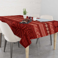 Fiji Marau na Kerisimasi Tablecloth Red Tapa Masi Inspired Christmas LT9 - Polynesian Pride