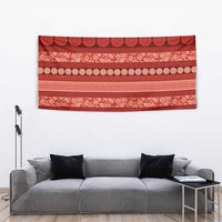 Fiji Marau na Kerisimasi Tapestry Red Tapa Masi Inspired Christmas LT9 - Polynesian Pride