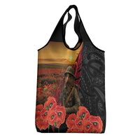 Maori Kiwi Soldier Fern Tattoo ANZAC Day Grocery Bag Lest We Forget LT9 - Polynesian Pride