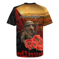 Maori Kiwi Soldier Fern Tattoo ANZAC Day Rugby Jersey Lest We Forget LT9 - Polynesian Pride