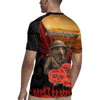 Maori Kiwi Soldier Fern Tattoo ANZAC Day Rugby Jersey Lest We Forget LT9 - Polynesian Pride