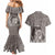 New Zealand Mother's Day Couples Matching Mermaid Dress and Hawaiian Shirt Maori Mo Toku Mama Silver Fern