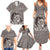 New Zealand Mother's Day Family Matching Summer Maxi Dress and Hawaiian Shirt Maori Mo Toku Mama Silver Fern