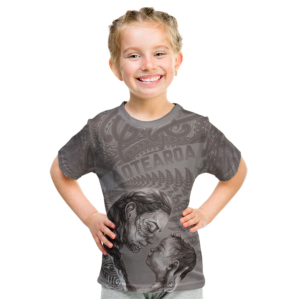 New Zealand Mother's Day Kid T-Shirt - Maori Mo Toku Mama Silver Fern LT9 Nude - Polynesian Pride