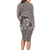 New Zealand Mother's Day Long Sleeve Bodycon Dress Maori Mo Toku Mama Silver Fern