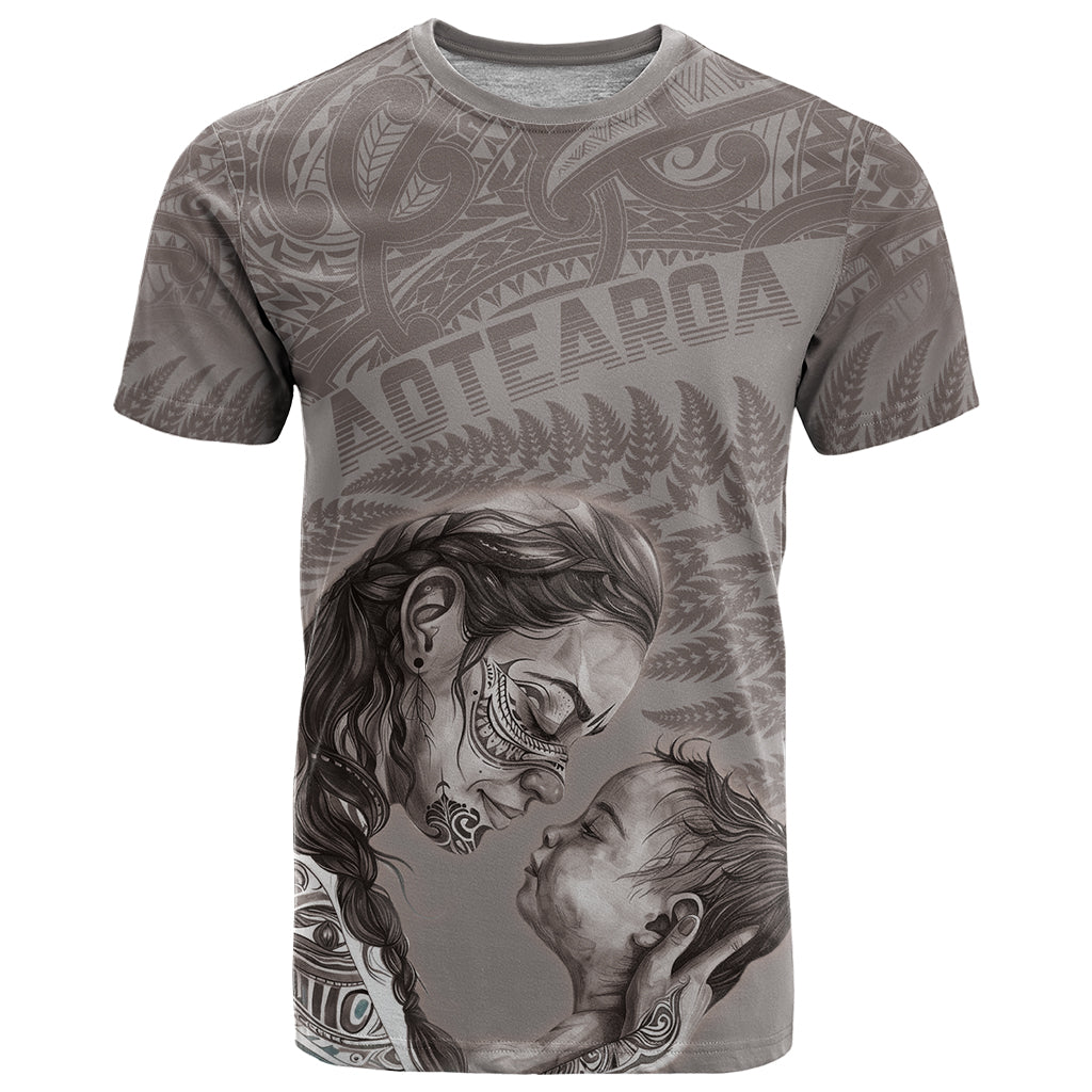 New Zealand Mother's Day T-Shirt - Maori Mo Toku Mama Silver Fern LT9 Nude - Polynesian Pride
