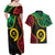 Personalised Vanuatu 44th Anniversary Couples Matching Off Shoulder Maxi Dress and Hawaiian Shirt Tugeta Yumi Selebretem Indipendens Dei