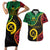 Personalised Vanuatu 44th Anniversary Couples Matching Short Sleeve Bodycon Dress and Hawaiian Shirt Tugeta Yumi Selebretem Indipendens Dei