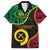 Personalised Vanuatu 44th Anniversary Family Matching Short Sleeve Bodycon Dress and Hawaiian Shirt Tugeta Yumi Selebretem Indipendens Dei