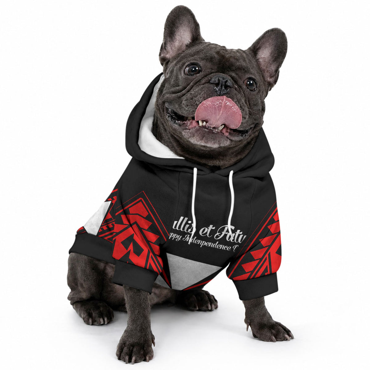 Wallis et Futuna Pet Hoodie Happy Independence Day LT9 - Polynesian Pride