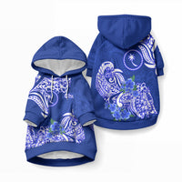 FSM Chuuk State Pet Hoodie Polynesian Floral Tribal LT9 Pullover Blue - Polynesian Pride