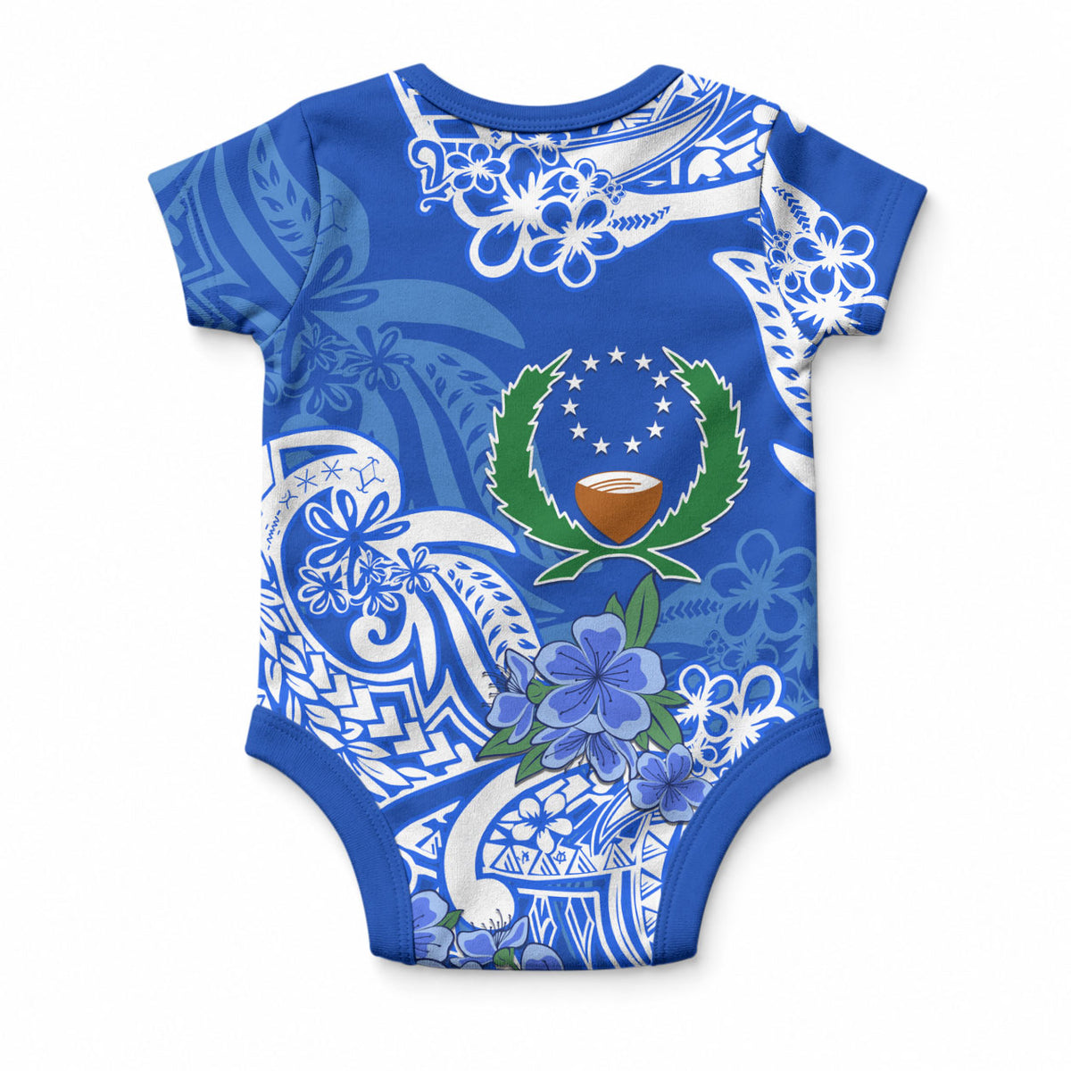 FSM Pohnpei State Baby Onesie Polynesian Floral Tribal LT9 - Polynesian Pride