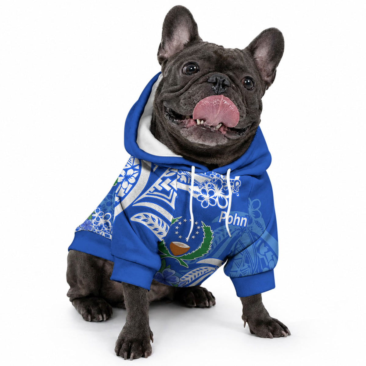 FSM Pohnpei State Pet Hoodie Polynesian Floral Tribal LT9 - Polynesian Pride
