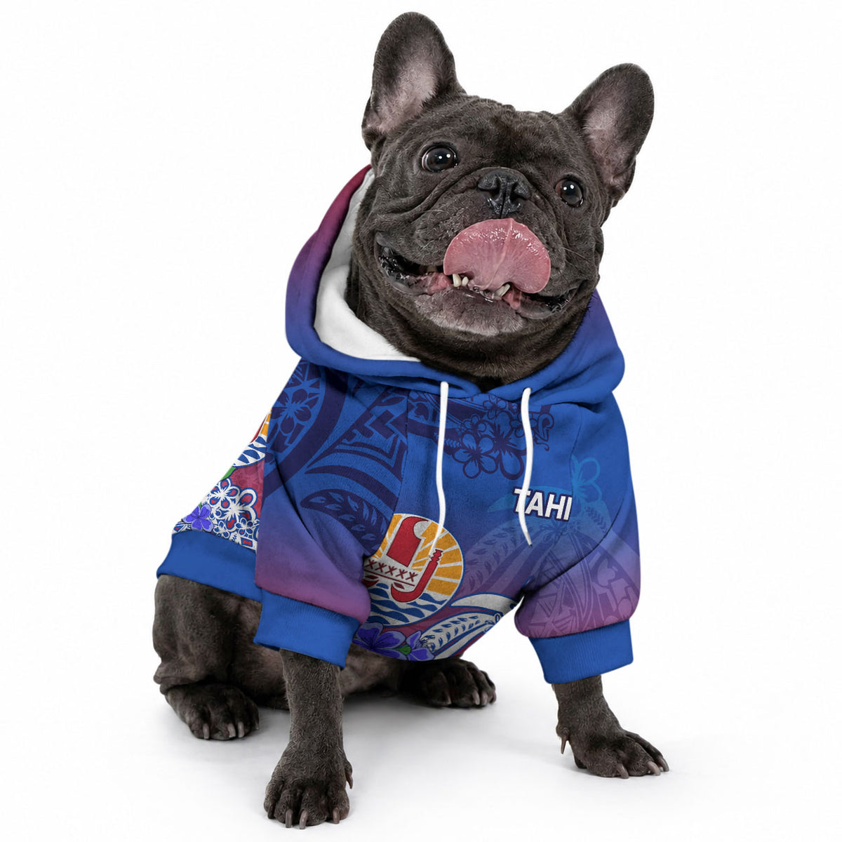 Tahiti Pet Hoodie Polynesian Floral Tribal LT9 - Polynesian Pride