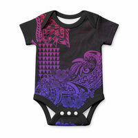 Hawaii Kakau Baby Onesie Polynesian Floral Tribal Gradient Version LT9 Gradient - Polynesian Pride