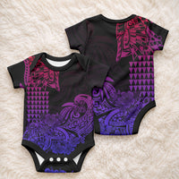 Hawaii Kakau Baby Onesie Polynesian Floral Tribal Gradient Version LT9 - Polynesian Pride