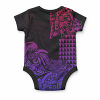 Hawaii Kakau Baby Onesie Polynesian Floral Tribal Gradient Version LT9 - Polynesian Pride